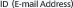 ID(E-mail Address)